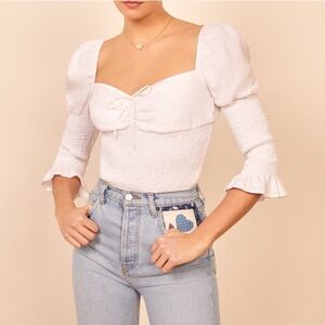 Reformation Haven Linen Top Size XS